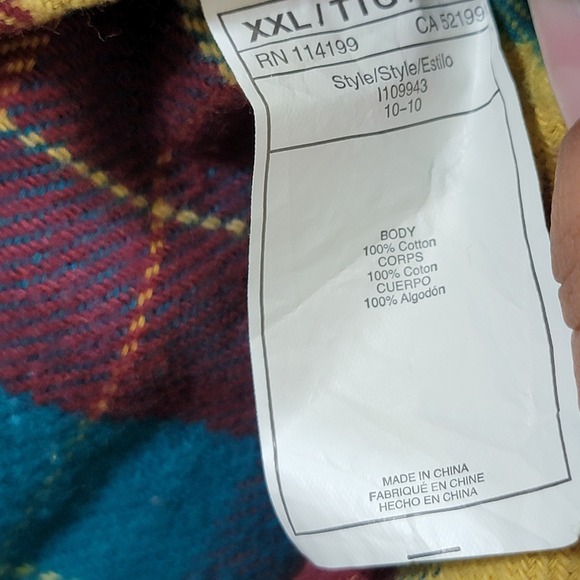 Quiksilver 70s Retro Flannel Shirt Jacket Mens XXL Plaid Colorblock Shacket Surf - Picture 7 of 10